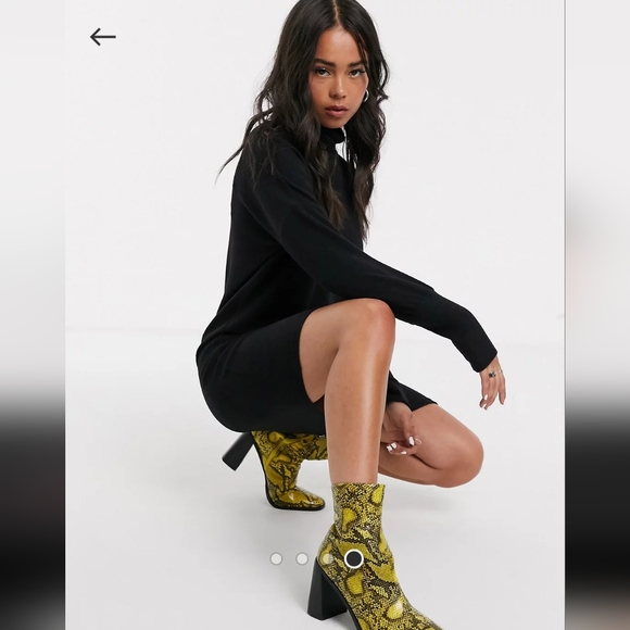 NWOT Noisy May Roll Neck Mini Sweater Dress - Picture 2 of 7